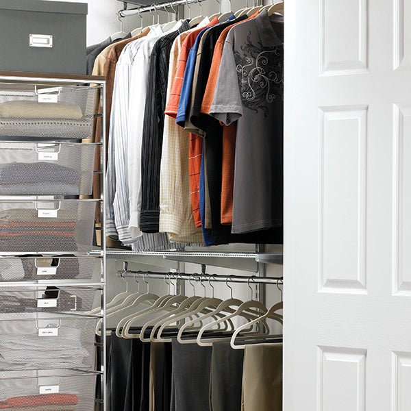 Platinum elfa Loft WalkIn Closet The Container Store